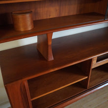 Load image into Gallery viewer, Mid Century Modern Bernhard Pedersen & son BPSM tambour door credenza with hutch
