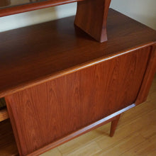 Load image into Gallery viewer, Mid Century Modern Bernhard Pedersen & son BPSM tambour door credenza with hutch
