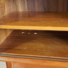 Load image into Gallery viewer, Mid Century Modern Bernhard Pedersen & son BPSM tambour door credenza with hutch