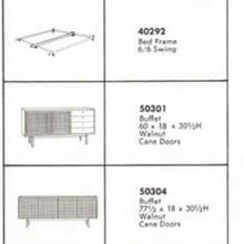 Load image into Gallery viewer, Mid Century Modern Jack Cartwright Founders Wood Cane drawer credenza
