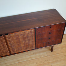 Load image into Gallery viewer, Mid Century Modern Jack Cartwright Founders Wood Cane drawer credenza