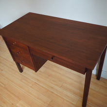 Load image into Gallery viewer, Mid Century Modern wood desk with drawers