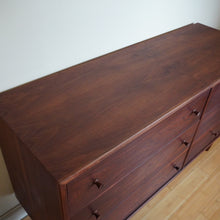 Load image into Gallery viewer, Mid Century Modern wood 6 drawer dresser credenza