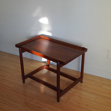 Load image into Gallery viewer, Teak bar cart / side table in teak by Poul Hundevad