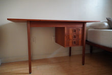 Load image into Gallery viewer, Mid Century Modern Denmark teak drop leaf desk