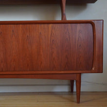 Load image into Gallery viewer, Mid Century Modern Bernhard Pedersen &amp; son BPSM tambour door credenza with hutch
