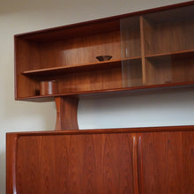 Load image into Gallery viewer, Mid Century Modern Bernhard Pedersen &amp; son BPSM tambour door credenza with hutch
