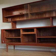 Load image into Gallery viewer, Mid Century Modern Bernhard Pedersen &amp; son BPSM tambour door credenza with hutch
