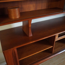 Load image into Gallery viewer, Mid Century Modern Bernhard Pedersen &amp; son BPSM tambour door credenza with hutch
