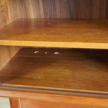 Load image into Gallery viewer, Mid Century Modern Bernhard Pedersen &amp; son BPSM tambour door credenza with hutch
