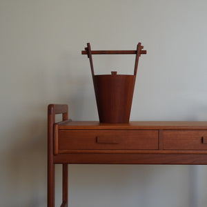 Mid Century Modern Teak bar cart with drawers