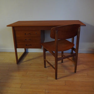 Vintage mid century modern teak desk