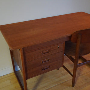 Vintage mid century modern teak desk