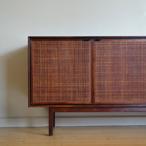 Mid Century Modern Jack Cartwright Founders Wood Cane drawer credenza