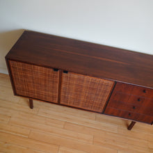 Load image into Gallery viewer, Mid Century Modern Jack Cartwright Founders Wood Cane drawer credenza
