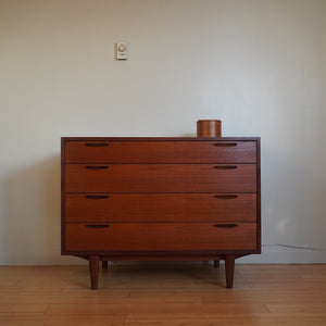 Scandinavian Mid Century Modern Teak Dresser / Vanity by Ib Kofod-Larsen