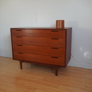 Scandinavian Mid Century Modern Teak Dresser / Vanity by Ib Kofod-Larsen