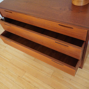 Scandinavian Mid Century Modern Teak Dresser / Vanity by Ib Kofod-Larsen