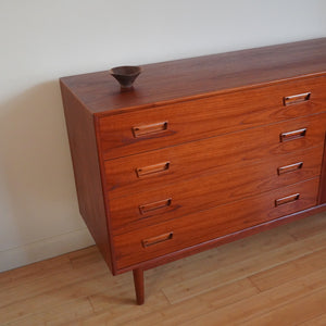 Mid century modern teak small credenza dresser