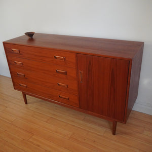 Mid century modern teak small credenza dresser