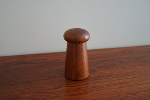 Vintage Teak Mushroom Salt Shaker