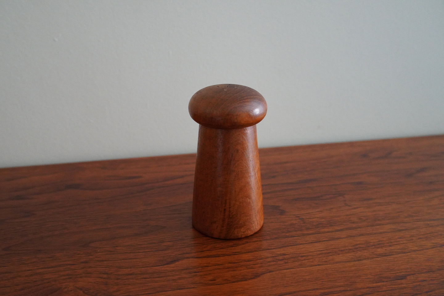 Vintage Teak Mushroom Salt Shaker