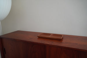 Vintage mcm wood teak tray Thailand