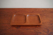 Load image into Gallery viewer, Vintage mcm wood teak tray Thailand
