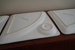 Swid Powell Square Luncheon Plate White Matte Stoneware