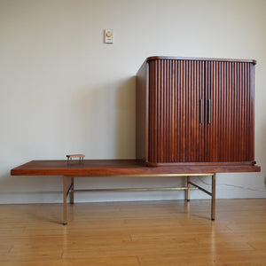 Mid Century Modern Robert Cika bar cabinet with table