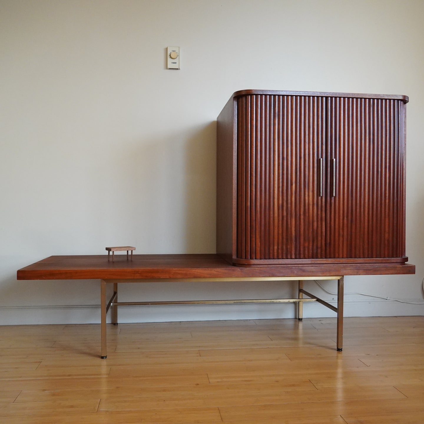 Mid Century Modern Robert Cika bar cabinet with table