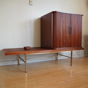 Mid Century Modern Robert Cika bar cabinet with table