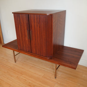 Mid Century Modern Robert Cika bar cabinet with table