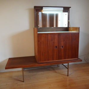 Mid Century Modern Robert Cika bar cabinet with table