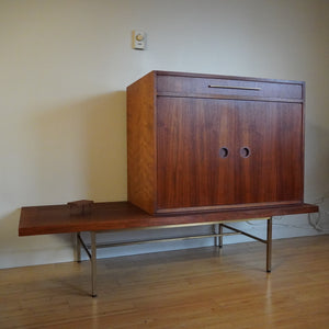 Mid Century Modern Robert Cika bar cabinet with table