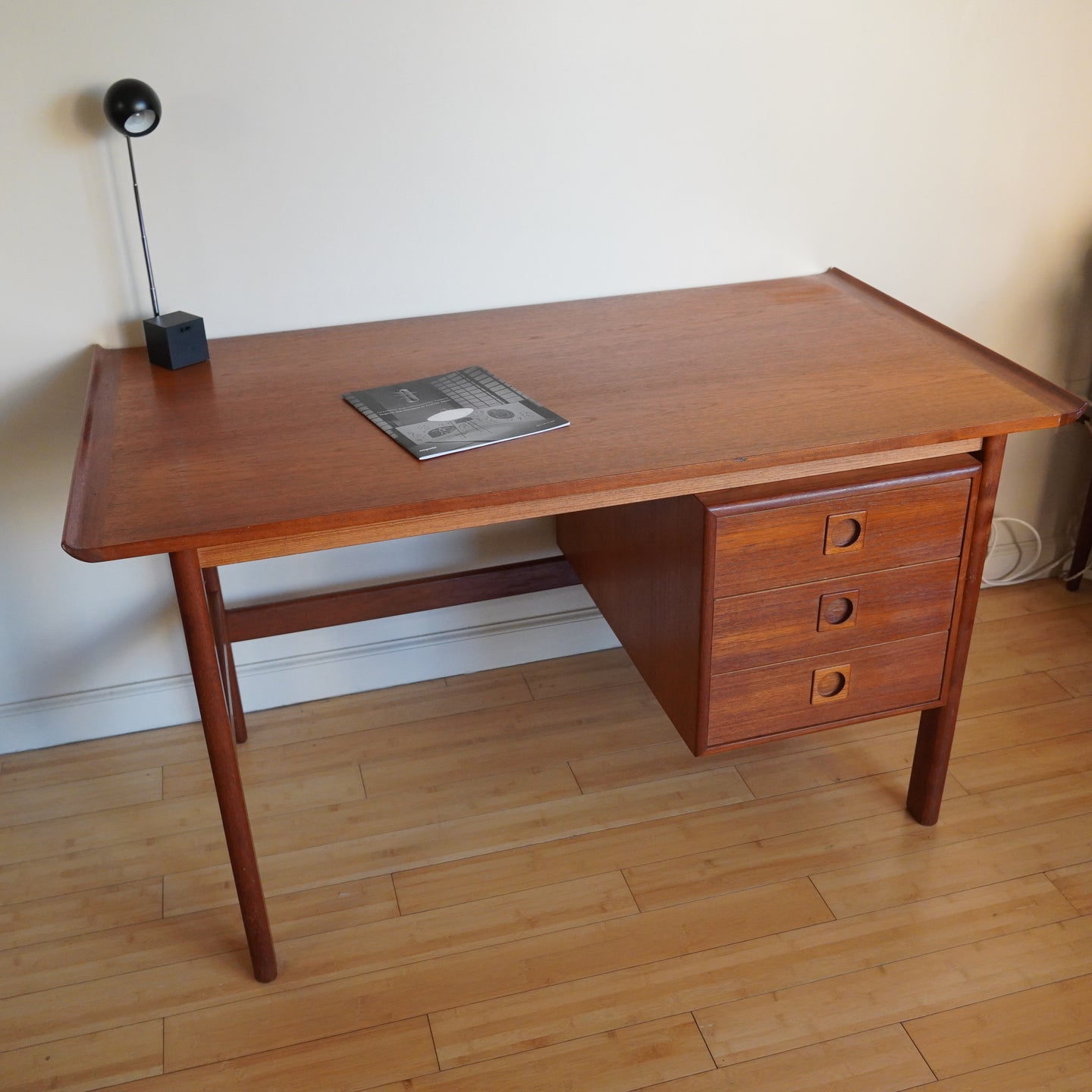 H.P. Hansen Mid Century Modern Danish teak desk