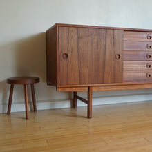 Load image into Gallery viewer, Mid Century Modern Danish teak wood credenza sideboard
