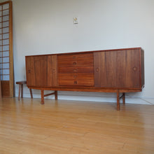 Load image into Gallery viewer, Mid Century Modern Danish teak wood credenza sideboard
