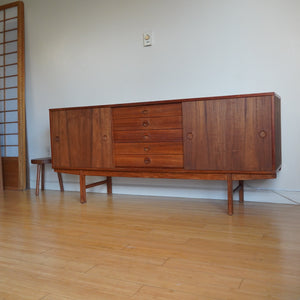 Mid Century Modern Danish teak wood credenza sideboard