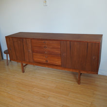 Load image into Gallery viewer, Mid Century Modern Danish teak wood credenza sideboard
