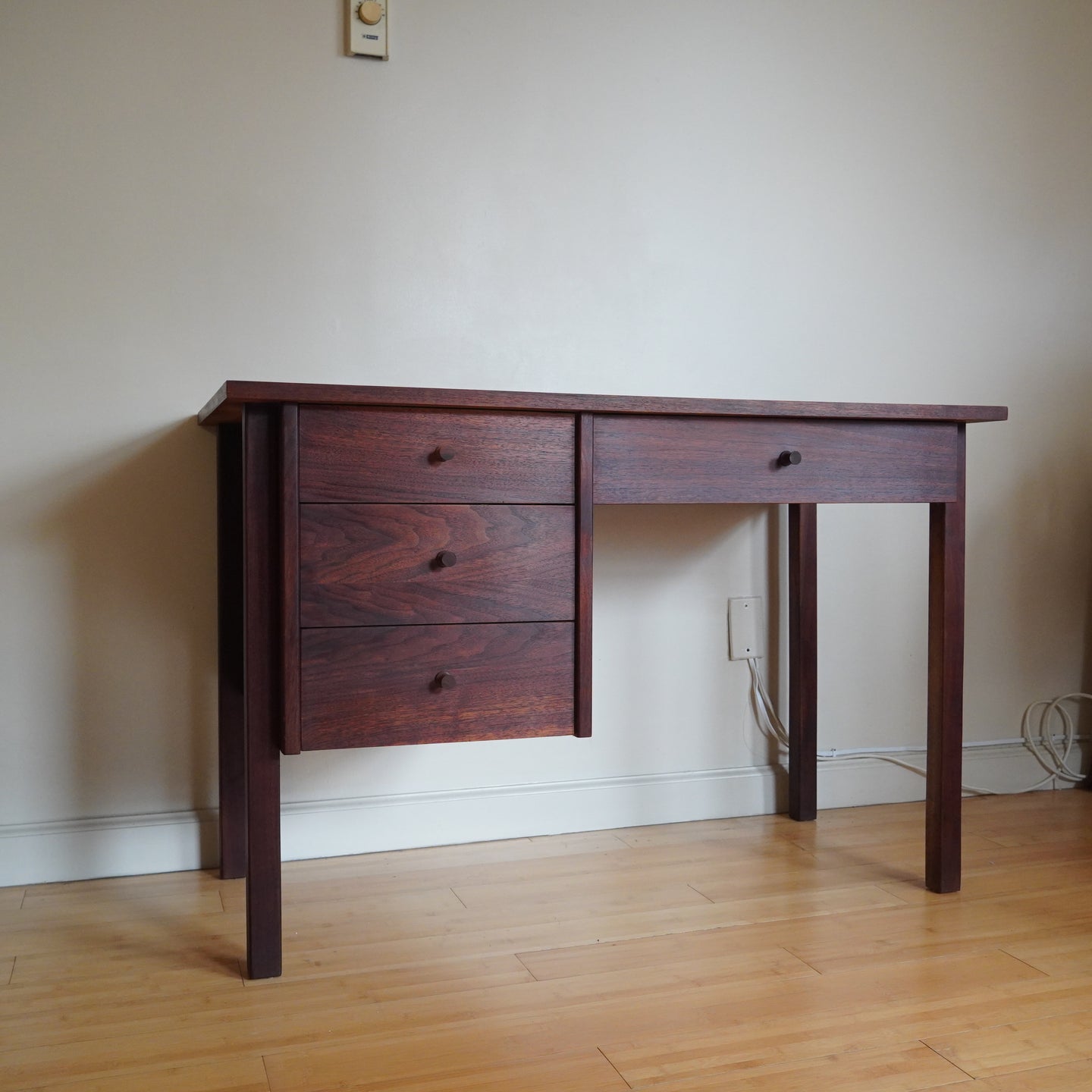 Mid Century Modern wood desk with drawers