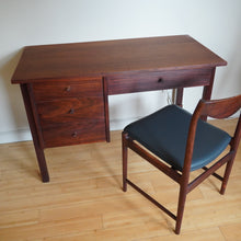 Load image into Gallery viewer, Mid Century Modern wood desk with drawers
