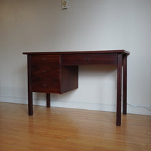 Load image into Gallery viewer, Mid Century Modern wood desk with drawers
