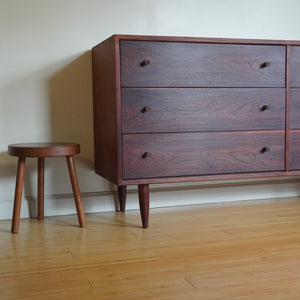 Mid Century Modern wood 6 drawer dresser credenza