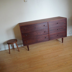 Mid Century Modern wood 6 drawer dresser credenza