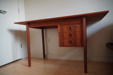 Load image into Gallery viewer, Mid Century Modern Denmark teak drop leaf desk
