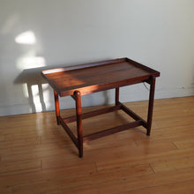 Load image into Gallery viewer, Teak bar cart / side table in teak by Poul Hundevad
