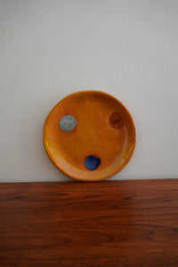 Ceramic R. Wood 2001 ceramic small mustard saucer plate