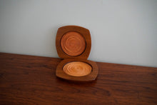 Load image into Gallery viewer, Mid century wood spiral coasters
