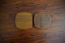 Load image into Gallery viewer, Mid century wood spiral coasters
